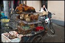 Meat on the street in Shanghai, China.