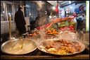 Food on the night street in Shanghai, China.