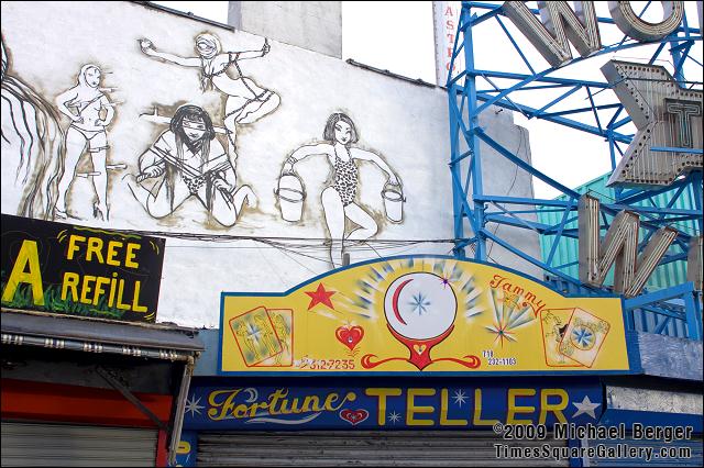 Fortune teller shop on Jones Walk, Coney Island, NY.