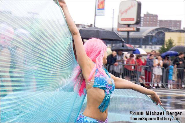 Mermaid dancer in the 2009 Coney Island Mermaid Parade.