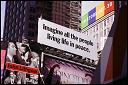 A John Lennon billboard on Broadway in Times Square. 2001.