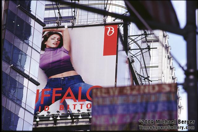 Billboard on the south side of 1 Times Square on 42nd St. 2002.