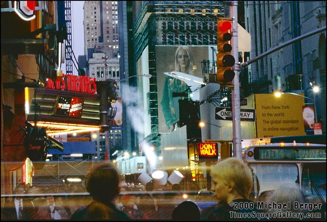 Looking east from 8th Avenue, the north side of West 42nd Street. 2000.