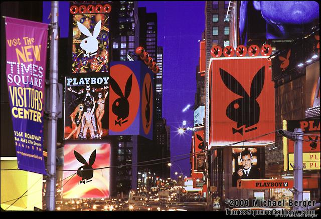 Playboy advertising in Times Square. 1999.