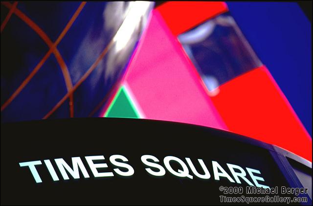 Signage on West 43rd Street and Broadway in Times Square. 1999.