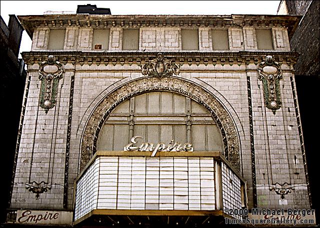 Empire Theatre on the south side of West 42nd Street between 7th and 8th Avenue. 1997.
